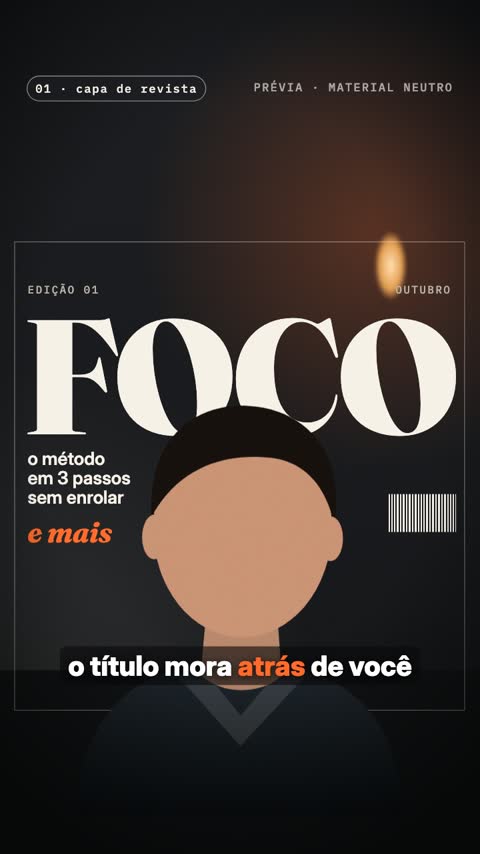 Texto atrás de você, estética padrão