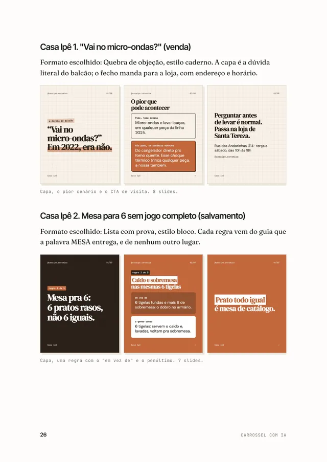 Carrossel com IA, página interna 3 de 3
