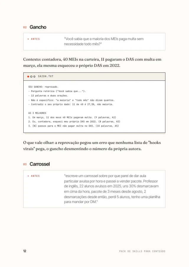 Pack de Skills para Conteúdo, página interna 2 de 3
